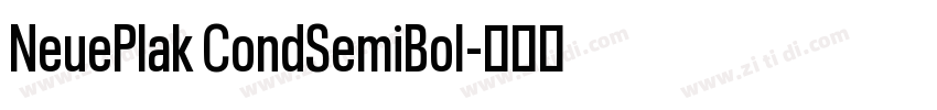 NeuePlak CondSemiBol字体转换